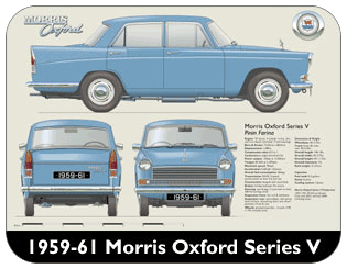 Morris Oxford Series V 1959-61 Place Mat, Medium